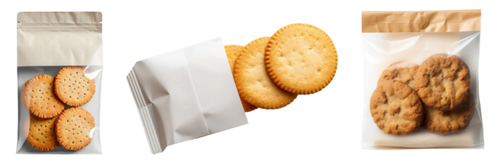 PNG Packaged cookies and crackers set