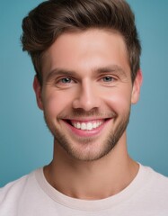 Obraz premium Young man with beautiful smile 