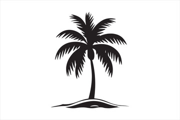 Tree icon of summer and travel logo vector illustration