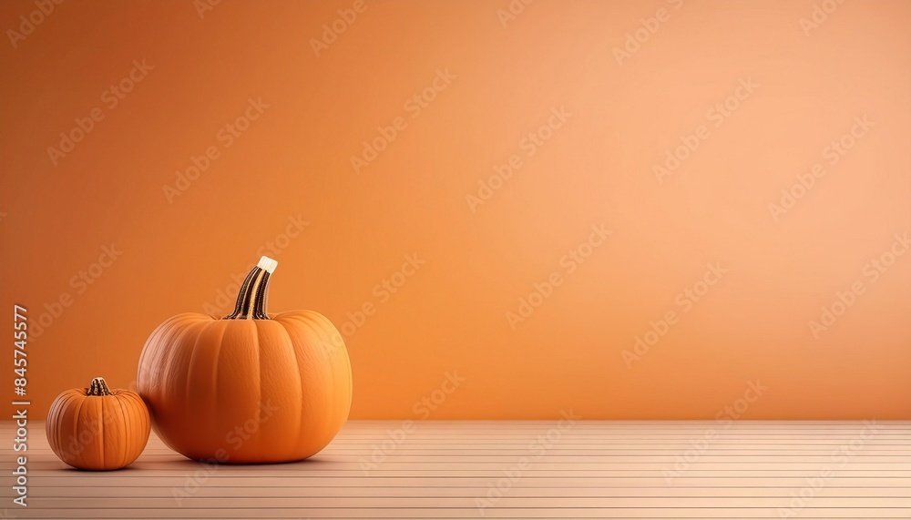 Wall mural pumkin background with empty space for text