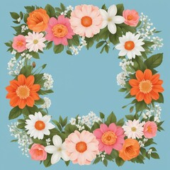 Fototapeta premium background with flowers. generative Ai 
