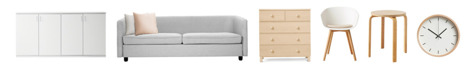 PNG Modern minimalist home furniture set