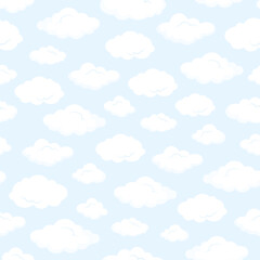 Laconic modern seamless cloud pattern