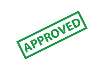 Approved grunge stamp on white background. Rubber Stamp - Approved isolated