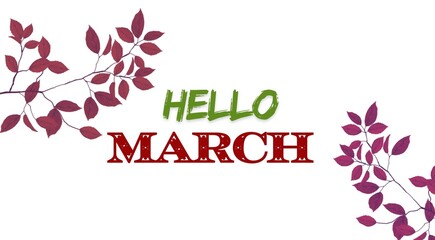 Spring Background. Hello Spring season. Cartoon Vector illustration design for Poster, Banner, Flyer, Greeting, Card, Cover, Post, Promotion. beautiful and colorful plants, leaves and flowers.