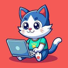 cute-cat-playing-laptop-cartoon-vector-icon-illust