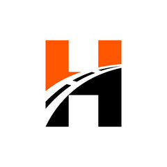 Letter H Street Can be used for logo, icon, and etc