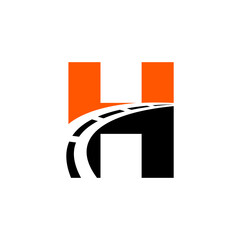 Letter H Street Can be used for logo, icon, and etc