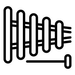 xylophone line icon vector illustration isolated on white background