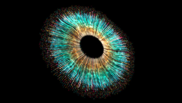 Eye Iris Digital Abstract Concept Entertainment Technology Artificial Intelligence