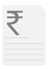 Receipt Rupee Vector Icon Image
