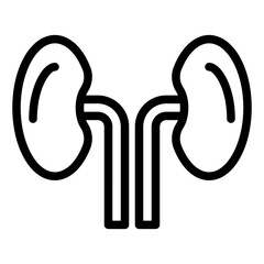 kidneys line icon vector illustration isolated on white background