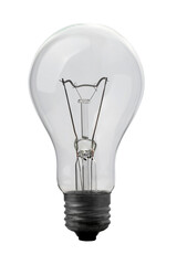 electric incandescent lamp , isolated on a white background