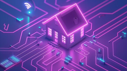 Conceptualizing a home network is illustrated in a 2D illustration