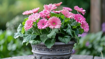 Pretty Pink Gerbera in a Container