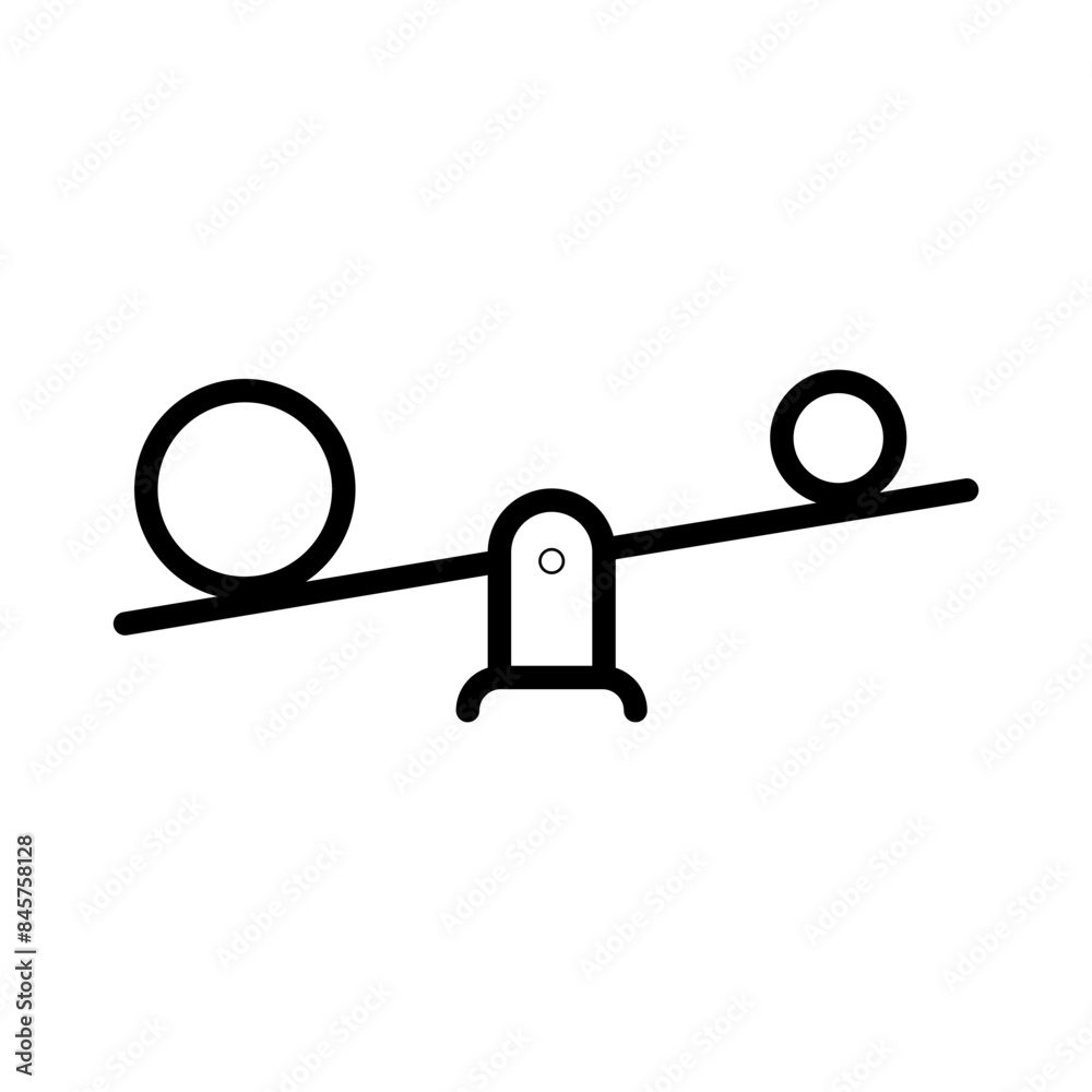 Poster balancing scale icon perfect for equilibrium and stability themes