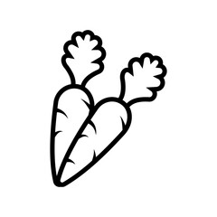 Carrot Vegetable Icon Ideal for Nutrition and Healthy Eating Illustrations