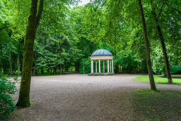 Bayreuth, Germany - May 18 2024: The sun temple at the courtyard garden of the New Palace in Bayreuth