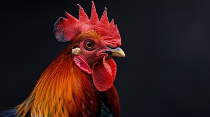 Vibrant Rooster Portrait