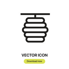 Hive icon vector. Linear-style sign for mobile concept and web design. Hive symbol illustration. Pixel vector graphics - Vector.	
