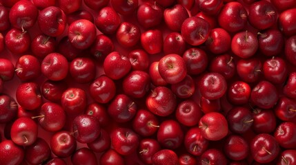 Bright Red Apples Background, Generative AI