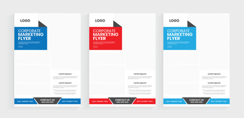 New style a4 flier design with editable EPS-10 file. Print marketing materials handouts, or handout design. Advertising business proposal, promotion, advertisement publication.