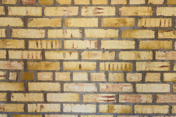 Vintage Rustic Brick Wall with Textured Surface, Weathered Patterns and Aged Architecture