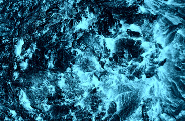 Abstract Waves Pattern In Blue Color For Ocean Illustration 
