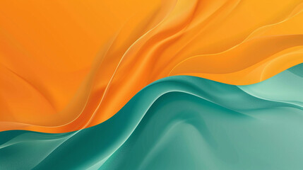Naklejka premium Orange and Teal with templates metal texture soft lines tech gradient abstract diagonal background