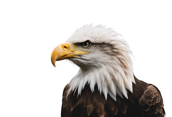 Obraz premium Bald Eagle Portrait Isolated on Transparent Background