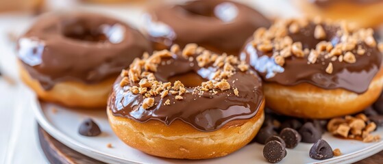 Chocolate peanut butter donuts offer a harmonious blend of rich cocoa and creamy nuttiness