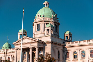 The House of the National Assembly of the Republic of Serbia in Belgrade, Serbia