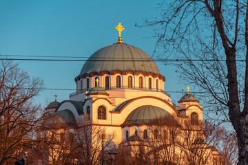 Fototapeta premium The Church of Saint Sava, Hram Svetog Save in Belgrade, Serbia