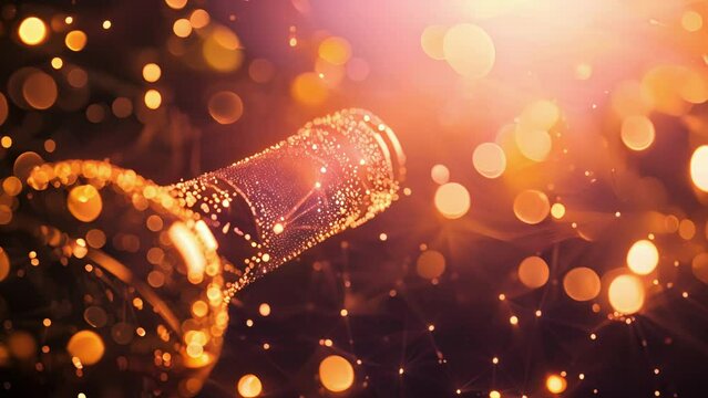 A web of tokens intertwining with a fine wine collection demonstrating the potential for tokenization to reach niche markets.