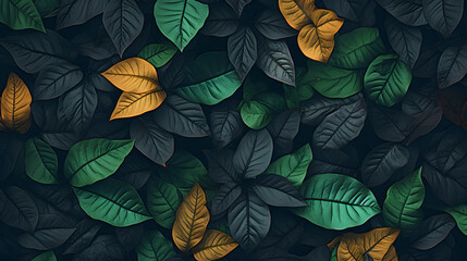 leaf wallpaper green natural vibe, natural leaf illustrated wallpaper background