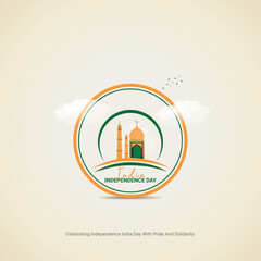 creative india independence day ads design. india independence day, india independence day creative concept vector illustration. August 16, vector, 3d illustration