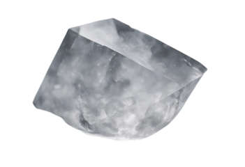 Crystal clear quartz isolated on transparent background cutout