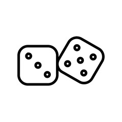 Dice Games Icon Ideal for Gambling and Board Game Designs