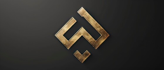 Obraz premium golden logo modern a secure strong company black background