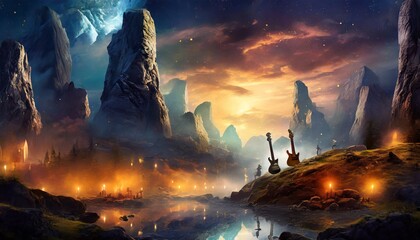 sunrise in the mountains