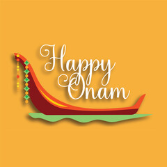 Kerala Happy Onam Festival: 3D Wishes Vector Illustration, Kerala, Happy, Onam, Festival, 3D, Wishes, Vector, Illustration, Traditional, Celebration, Culture, Greeting, Background,