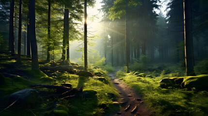 Fototapeta premium woods wallpaper, forrest wallpaper background, forrest photo