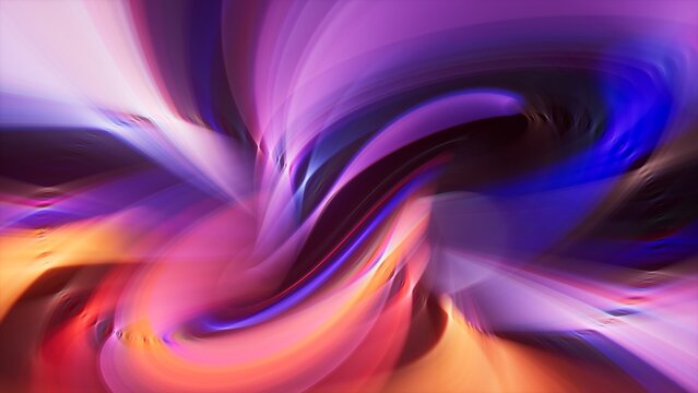 3d render, abstract multicolor spectrum background. Bright orange blue neon rays and colorful glowing lines. Dynamic light waves.