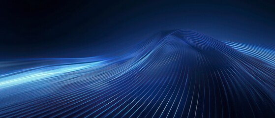 Abstract lines form a captivating gradient blue background, delivering a strong visual impact with its dynamic energy