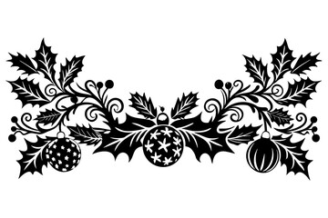 beautiful Christmas border decoration vector illustration