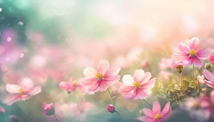 Fototapeta premium pink flowers background