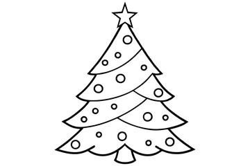 Christmas tree vector illustration