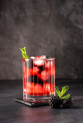 Drink photography of soda; blackberry; mint; cocktail; mocktail; rum; beverage; drink; tonic;...