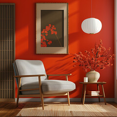 furniture poster concept illustration