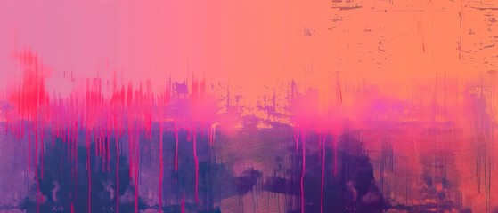 gradient and complimentary colors with solid glitch patterns, holographic art